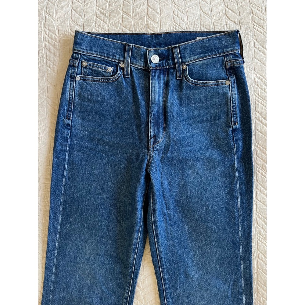 AYR The LaLa 90s Straight Leg Jean in True Story Size 26 Mid Blue Denim - Picture 7 of 8